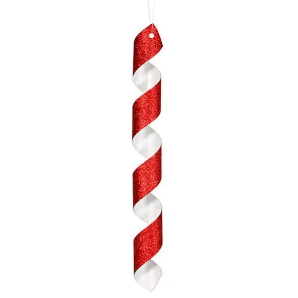Red Candy Spiral Ornament: 22 Inch 1 Red Candy Spiral Ornament: 22 Inch