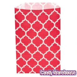 Red Casablanca Pattern Candy Bags: 25-Piece Pack -Candy Haven Shop red casablanca pattern candy bags 25 piece pack candy warehouse 4