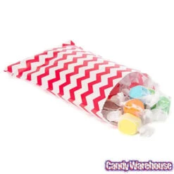 Red Chevron Stripe Candy Bags: 25-Piece Pack 7 Red Chevron Stripe Candy Bags: 25-Piece Pack -Candy Haven Shop red chevron stripe candy bags 25 piece pack candy warehouse 4