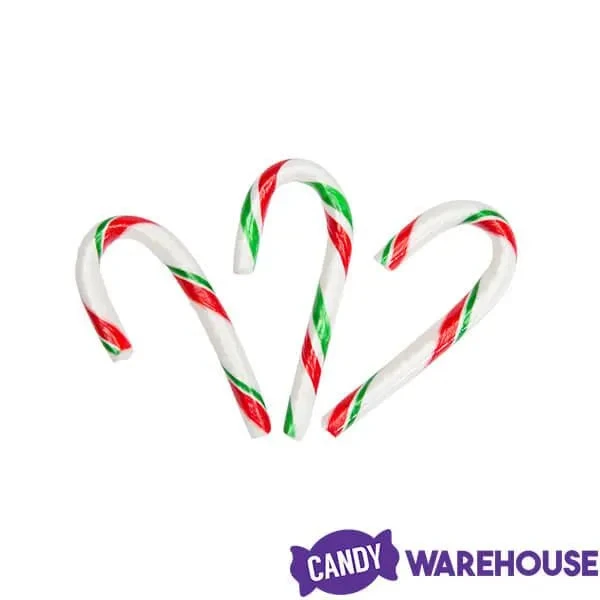 Red, White, And Green Peppermint Mini Candy Canes: 200-Piece Tub 5 Red, White, And Green Peppermint Mini Candy Canes: 200-Piece Tub - Image 5