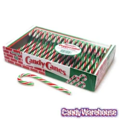 Red - White - Green Peppermint Candy Canes: 18-Piece Box -Candy Haven Shop red white green peppermint candy canes 18 piece box candy warehouse 4