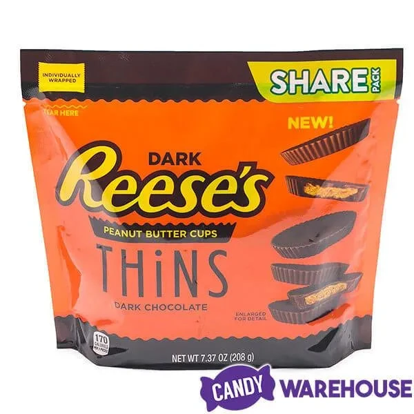 Reese's Thins Dark Chocolate Peanut Butter Cups Candy: 7.37-Ounce Bag 4 Reese's Thins Dark Chocolate Peanut Butter Cups Candy: 7.37-Ounce Bag - Image 4