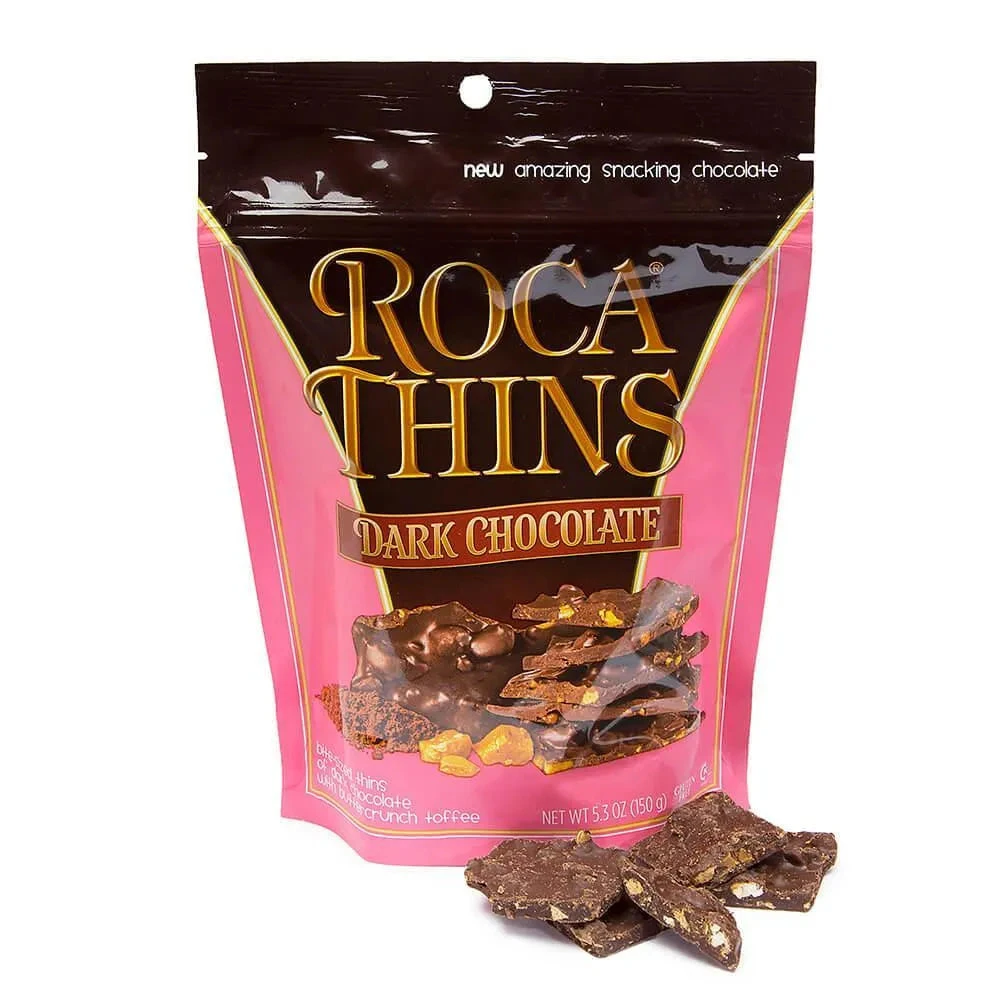 Roca Thins Buttercrunch Toffee Candy - Dark Chocolate: 5.3-Ounce Bag 1 Roca Thins Buttercrunch Toffee Candy - Dark Chocolate: 5.3-Ounce Bag