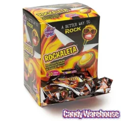 Rockaleta Gum Centered Chili Lollipops: 30-Piece Display 5 Rockaleta Gum Centered Chili Lollipops: 30-Piece Display -Candy Haven Shop rockaleta gum centered chili lollipops 30 piece display candy warehouse 3