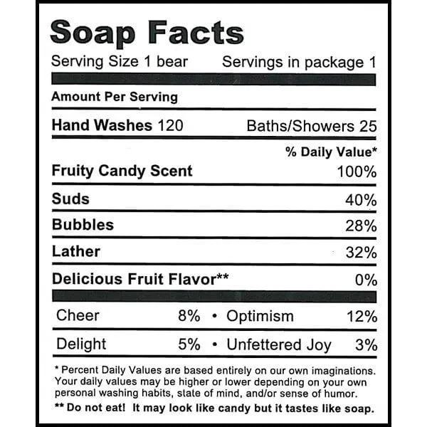 Scented Gummy Bear Soap - Lemon 2 Scented Gummy Bear Soap - Lemon - Image 2