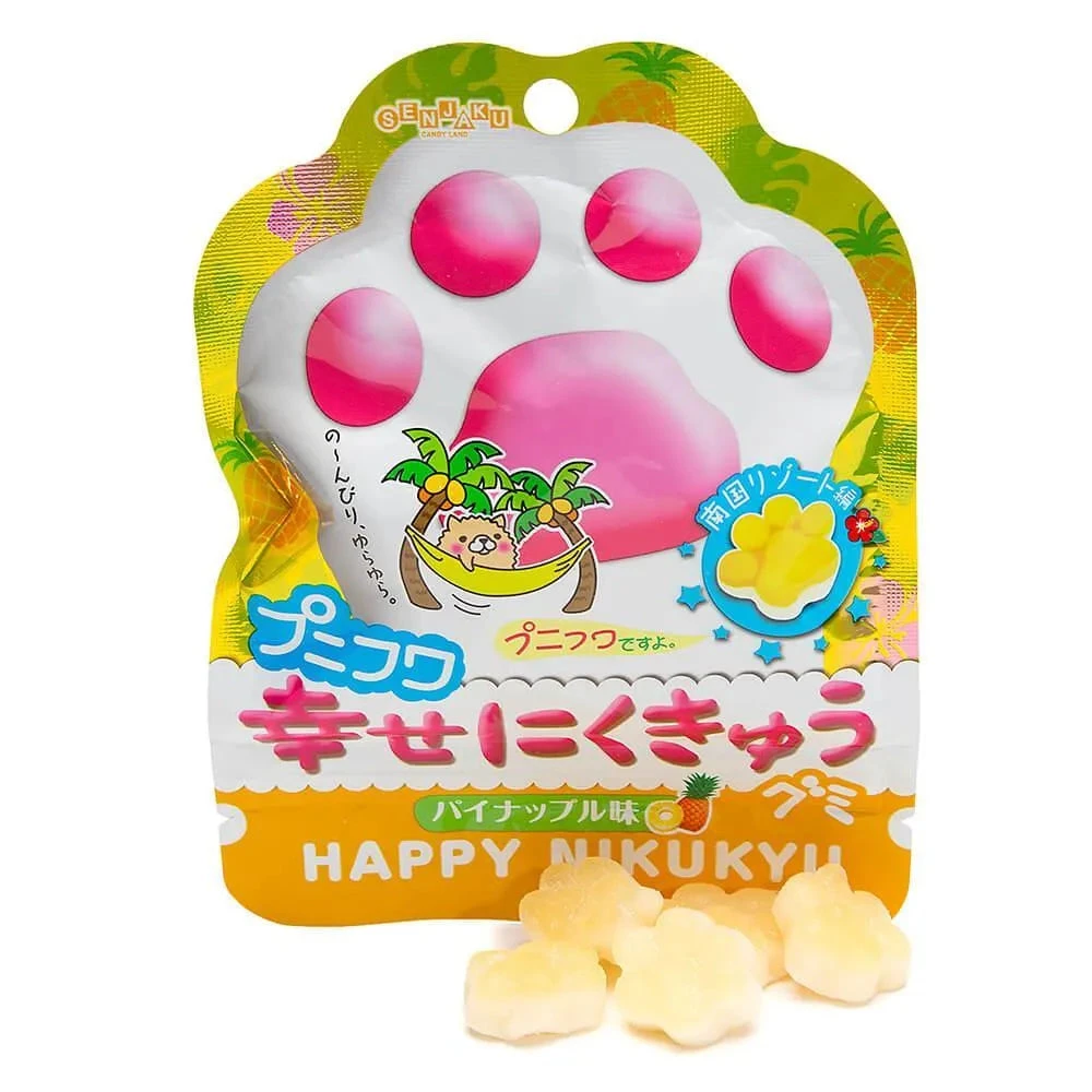 Senjaku Panda Paws Gummy Candy Packs - Pineapple: 6-Piece Box 1 Senjaku Panda Paws Gummy Candy Packs - Pineapple: 6-Piece Box