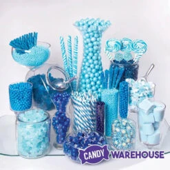 Shimmer Pearl Powder Blue 1-Inch Gumballs: 2LB Bag 7 Shimmer Pearl Powder Blue 1-Inch Gumballs: 2LB Bag -Candy Haven Shop shimmer pearl powder blue 1 inch gumballs 2lb bag candy warehouse 4