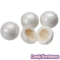 Shimmer Pearl White 1-Inch Gumballs: 2LB Bag 9 Shimmer Pearl White 1-Inch Gumballs: 2LB Bag -Candy Haven Shop shimmer pearl white 1 inch gumballs 2lb bag candy warehouse 4