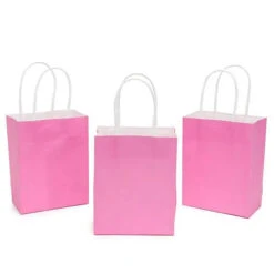 Small Candy Bags With Handles - Hot Pink: 24-Piece Pack