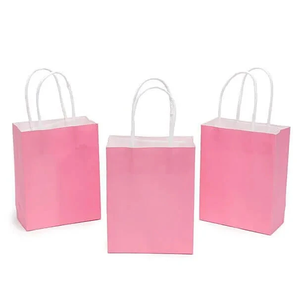 Small Candy Bags With Handles - Light Pink: 24-Piece Pack 1 Small Candy Bags With Handles - Light Pink: 24-Piece Pack
