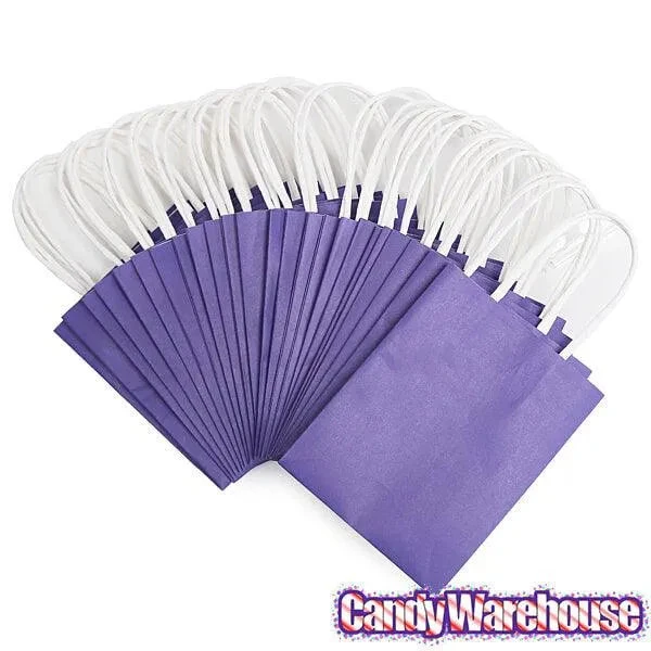 Small Candy Bags With Handles - Purple: 24-Piece Pack 2 Small Candy Bags With Handles - Purple: 24-Piece Pack - Image 2