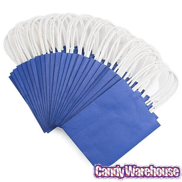 Small Candy Bags With Handles - Royal Blue: 24-Piece Pack 2 Small Candy Bags With Handles - Royal Blue: 24-Piece Pack - Image 2