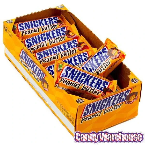 Snickers Peanut Butter Squared Candy Bars: 18-Piece Box 2 Snickers Peanut Butter Squared Candy Bars: 18-Piece Box - Image 2
