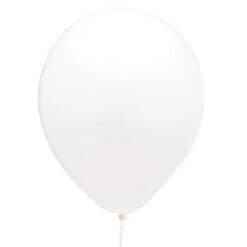 Solid Color 16-Inch Standard Balloons - White: 5-Piece Set