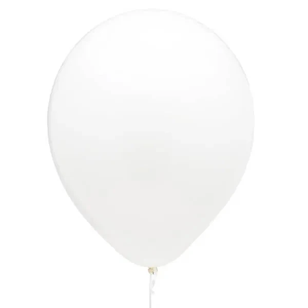 Solid Color 16-Inch Standard Balloons - White: 5-Piece Set 1 Solid Color 16-Inch Standard Balloons - White: 5-Piece Set