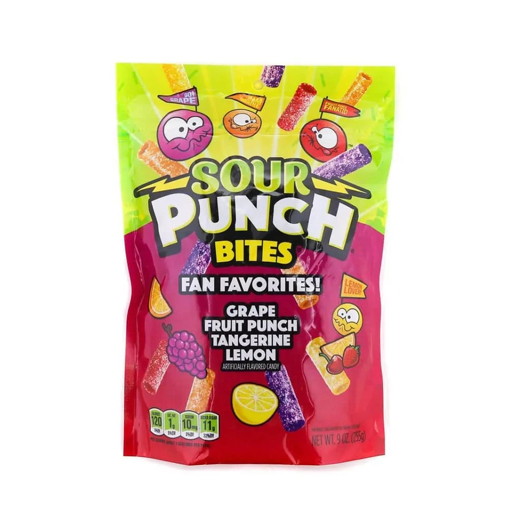 Sour Punch Bites Candy - Fan Favorites: 9-Ounce Bag 1 Sour Punch Bites Candy - Fan Favorites: 9-Ounce Bag