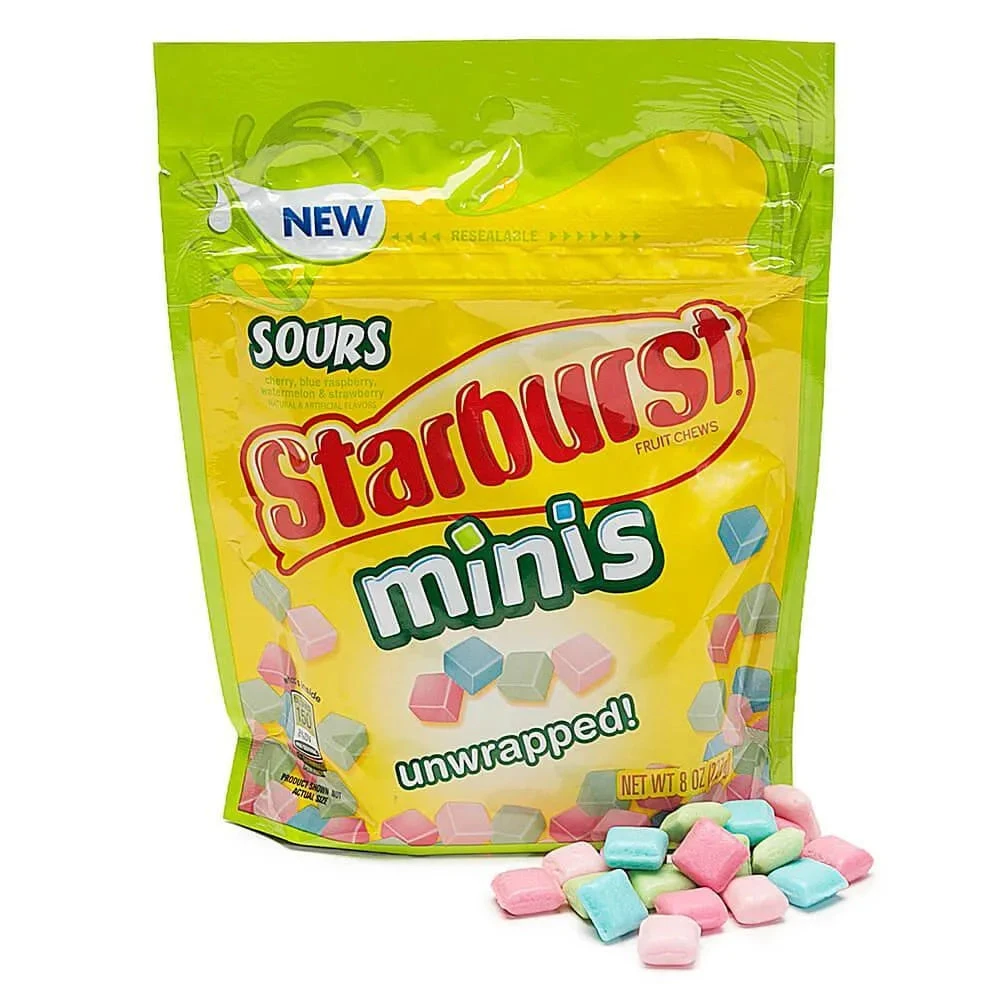 Starburst Minis Fruit Chews Candy - Sours: 8-Ounce Bag 1 Starburst Minis Fruit Chews Candy - Sours: 8-Ounce Bag