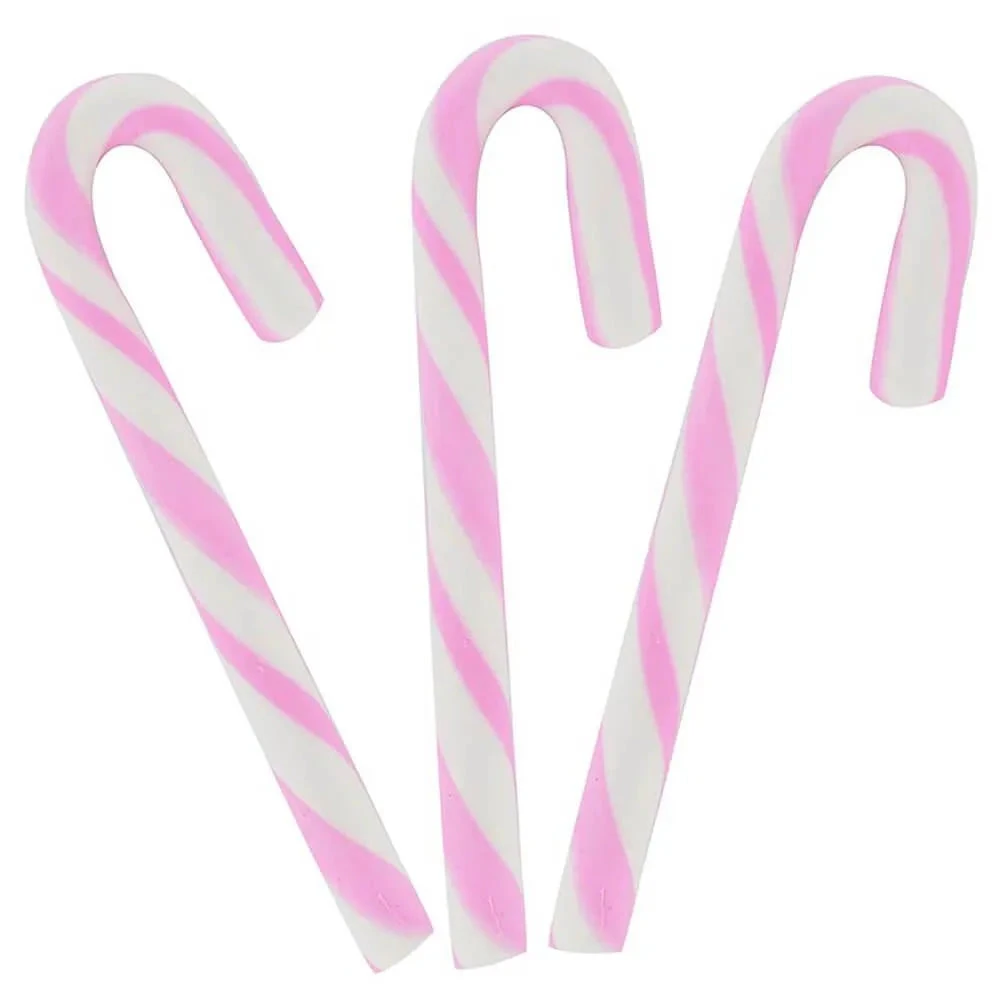 Strawberry Giant Candy Canes: 12-Piece Box 1 Strawberry Giant Candy Canes: 12-Piece Box
