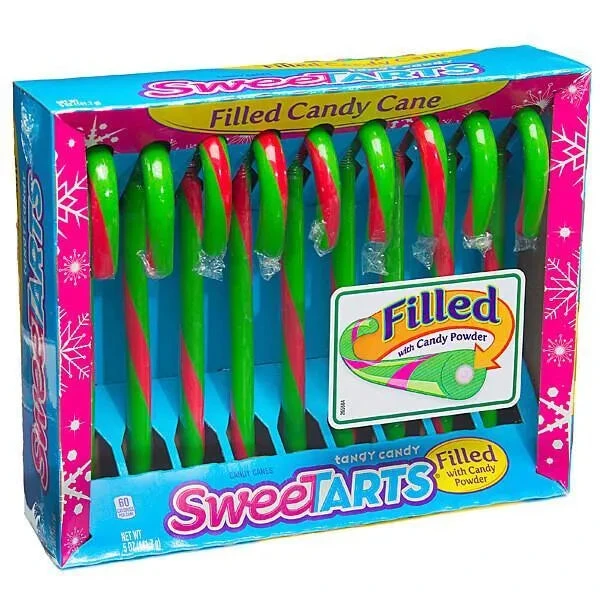 SweeTarts Filled Candy Canes: 12-Piece Box 1 SweeTarts Filled Candy Canes: 12-Piece Box