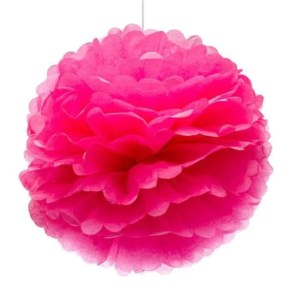 Tissue Paper 14-Inch Pom Pom - Hot Pink 1 Tissue Paper 14-Inch Pom Pom - Hot Pink
