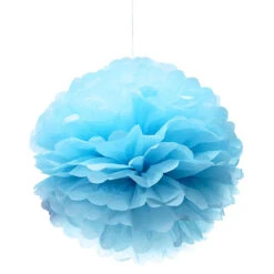 Tissue Paper 14-Inch Pom Pom - Light Blue