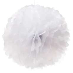 Tissue Paper 14-Inch Pom Pom - White