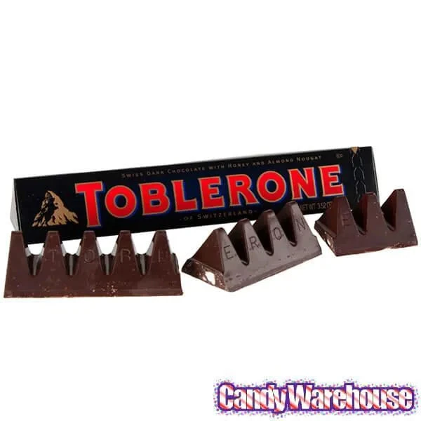 Toblerone Dark Chocolate Bars: 20-Piece Box 2 Toblerone Dark Chocolate Bars: 20-Piece Box - Image 2