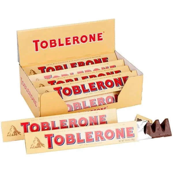 Toblerone Milk Chocolate Bars: 20-Piece Box 1 Toblerone Milk Chocolate Bars: 20-Piece Box