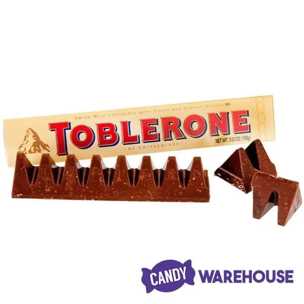 Toblerone Milk Chocolate Bars: 20-Piece Box 2 Toblerone Milk Chocolate Bars: 20-Piece Box - Image 2