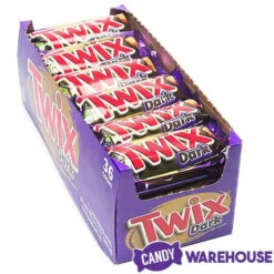 Twix Dark Chocolate Candy Bars: 36-Piece Box 8 Twix Dark Chocolate Candy Bars: 36-Piece Box -Candy Haven Shop twix dark chocolate candy bars 36 piece box candy warehouse 3
