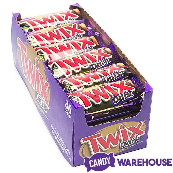 Twix Dark Chocolate Candy Bars: 36-Piece Box 3 Twix Dark Chocolate Candy Bars: 36-Piece Box - Image 3