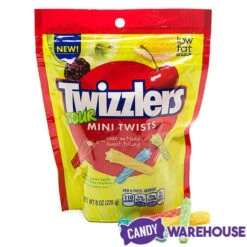 Twizzlers Sour Mini Twists Licorice Candy: 8-Ounce Bag -Candy Haven Shop twizzlers sour mini twists licorice candy 8 ounce bag candy warehouse 4