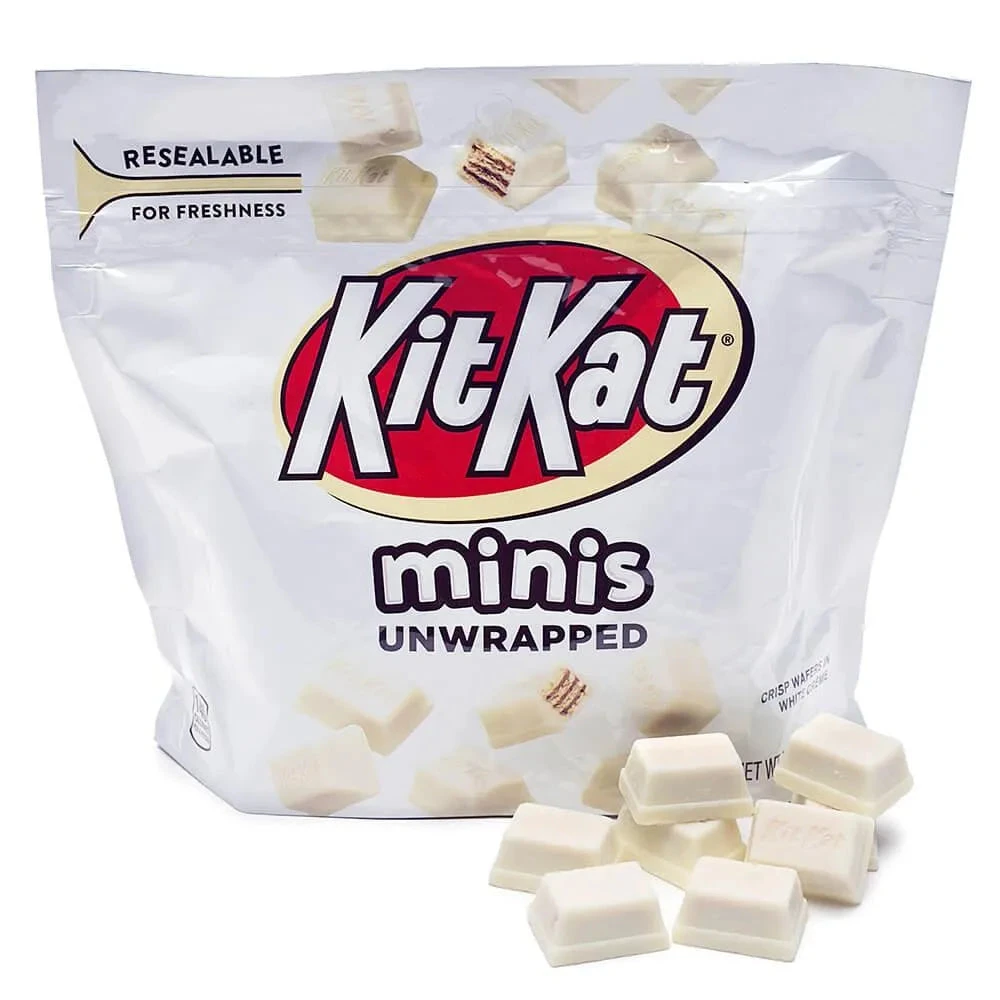 White Chocolate Kit Kat Minis Candy: 7.6-Ounce Bag 1 White Chocolate Kit Kat Minis Candy: 7.6-Ounce Bag