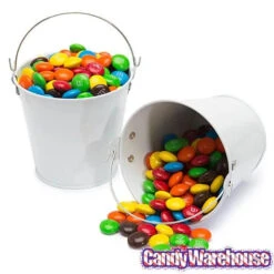 White Tinplate Pails With Handles: 12-Piece Set 5 White Tinplate Pails With Handles: 12-Piece Set -Candy Haven Shop white tinplate pails with handles 12 piece set candy warehouse 3