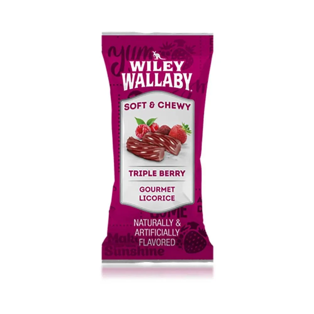 Wiley Wallaby Individually Wrapped Licorice Bites - Triple Berry: 250-Piece Box 1 Wiley Wallaby Individually Wrapped Licorice Bites - Triple Berry: 250-Piece Box