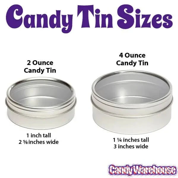 Windowed Round Candy Tins - 4-Ounce: 24-Piece Set 2 Windowed Round Candy Tins - 4-Ounce: 24-Piece Set - Image 2