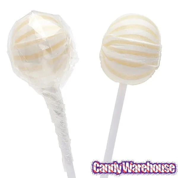 YumJunkie Sassy Spheres Pineapple White Striped Ball Lollipops: 100-Piece Bag 4 YumJunkie Sassy Spheres Pineapple White Striped Ball Lollipops: 100-Piece Bag - Image 4